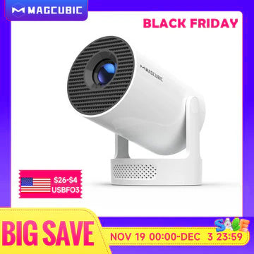 Magcubic HY300 Pro + Projector 4K 720P With 5W Speaker Android 11 8000 Lumens WiFi 6 BT5.4 Outdoor Video Home Theater Projector