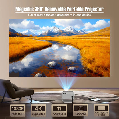 MAGLUMIC AURA PRO™ – SMART PROJEKTOR 4K Z ANDROID 11 I Wi-Fi 6